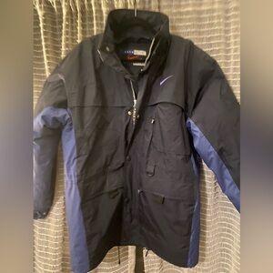 Nike Men's Dark Blue and Black Performance Jacket